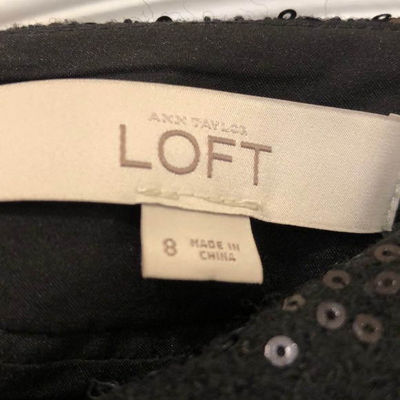 Womens Black Sequined Striped Skirt - Picture 3 of 3